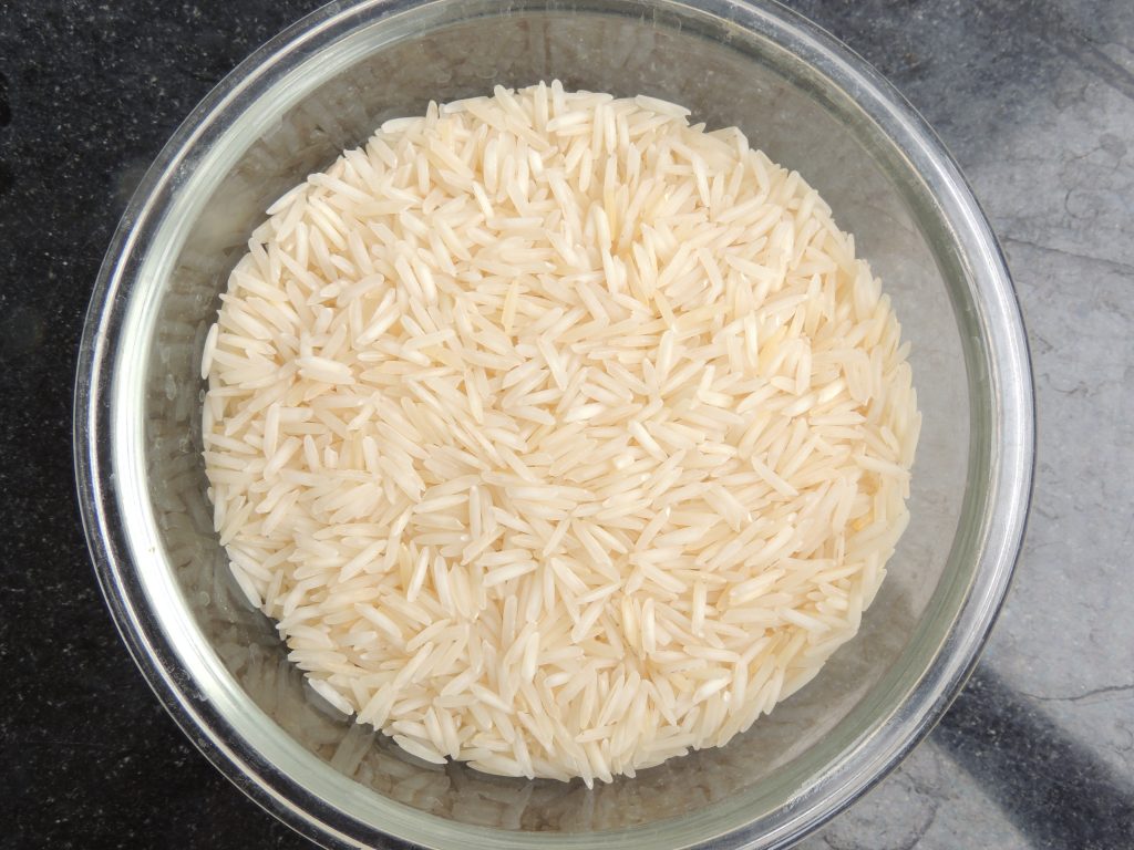 Take 1 cup of Basmati rice.