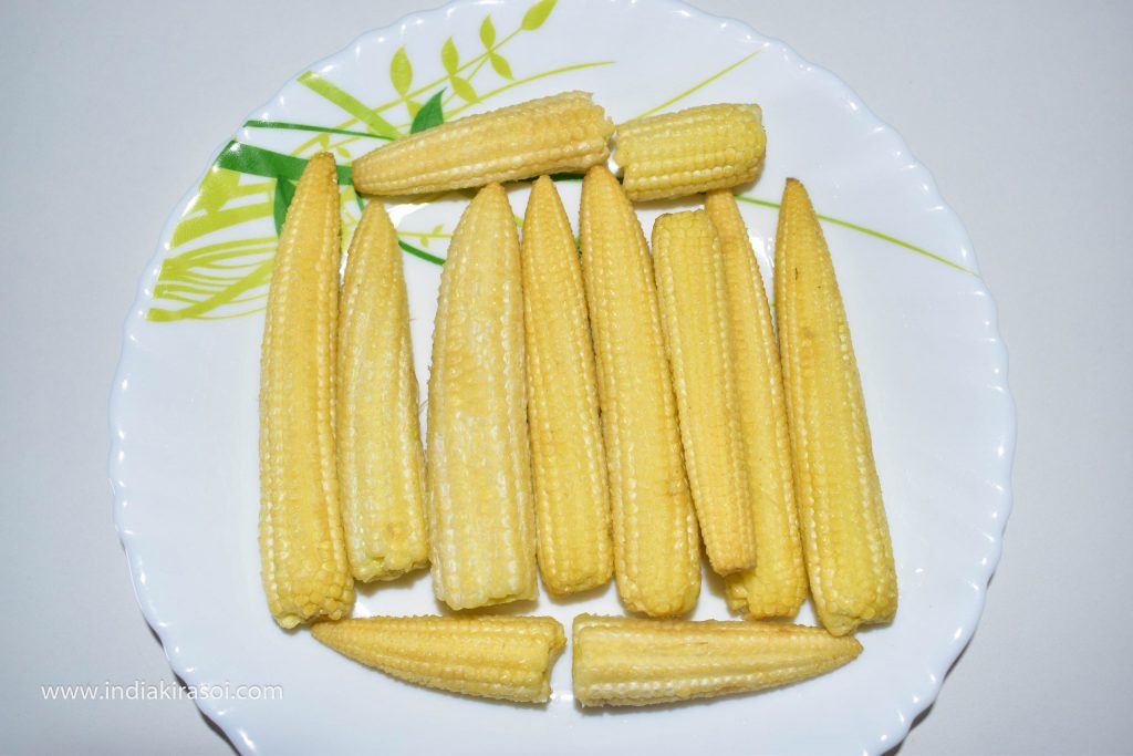 Take 200 grams of baby corn to make baby corn.