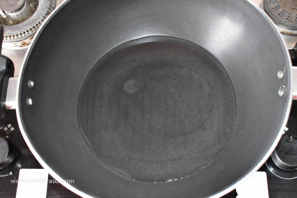 Add desi ghee in the pan.