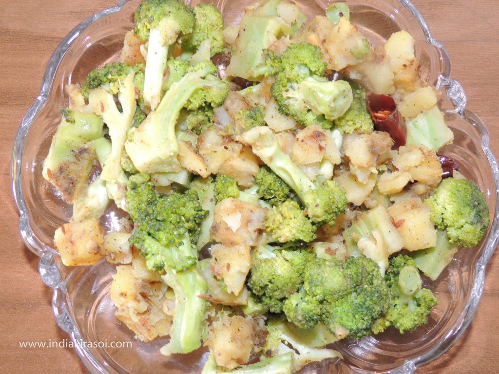 Broccoli Potato Dry Recipe/ Broccoli Aloo Sookhi Sabji
